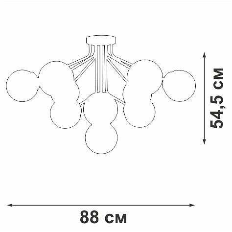 Потолочная люстра vitaluce v42870 v42870-8/10pl