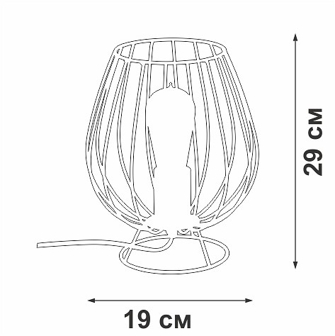 Настольная лампа декоративная vitaluce v4296 v4296-0/1l