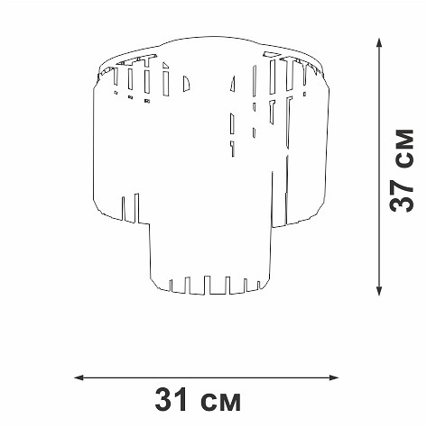 Потолочная люстра vitaluce v5155 v5155-1/4pl