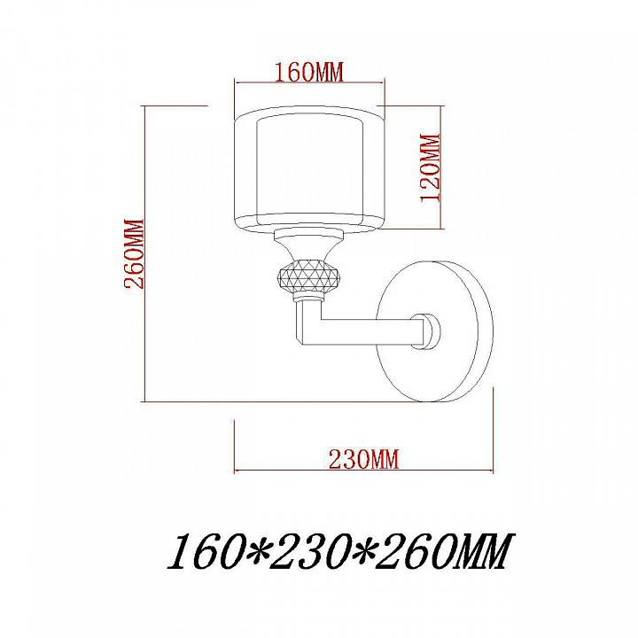 Бра vele luce lotus vl1054w01
