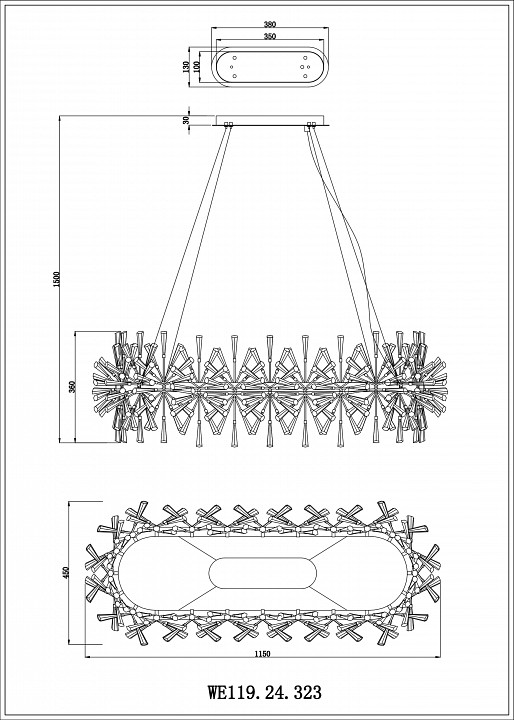 Подвесная люстра wertmark floriane we119.24.323