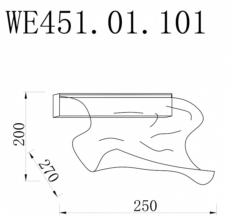Накладной светильник wertmark hanna we451.01.101