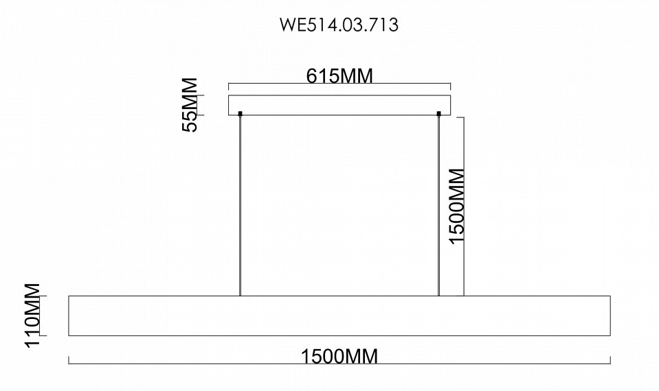 Подвесной светильник wertmark edda we514.03.713