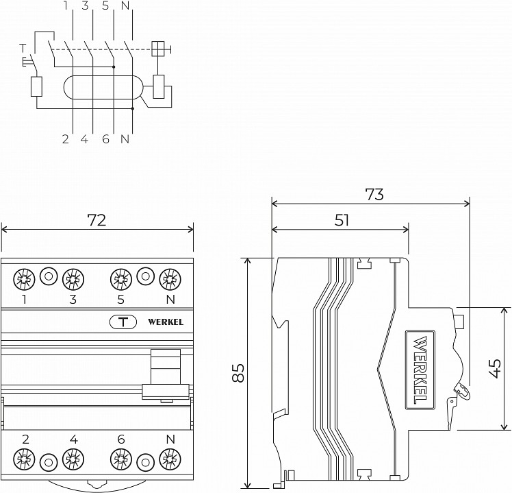 Устройство защитного отключения 3p werkel устройства защитного отключения w914p406