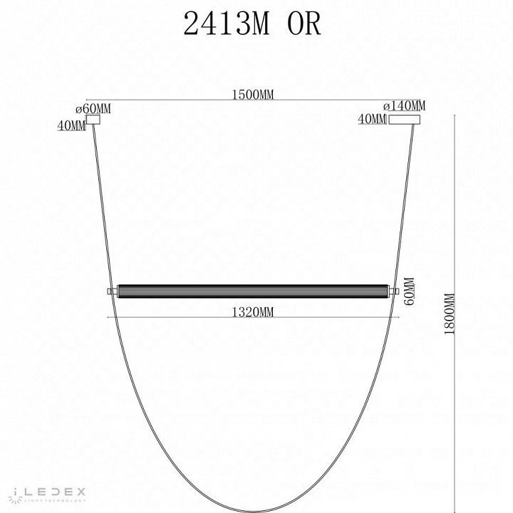 Подвесной светильник iledex rocks 2413m or