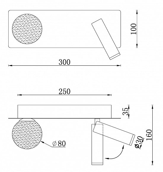 Бра iledex telescope w4774-30 sgd