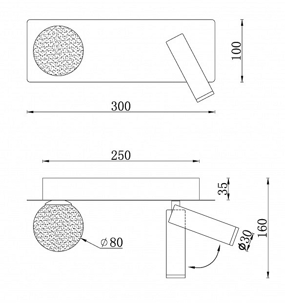 Бра iledex telescope w4774-30 swh